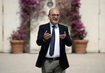 Sede del PD. Antonio Misiani arriva alla riunione della Segreteria del Partito Democratico sul Consiglio europeo, AgorÂ? ed elezioni  
Roma, 31 maggio 2022. 
ANSA/FABIO CIMAGLIA