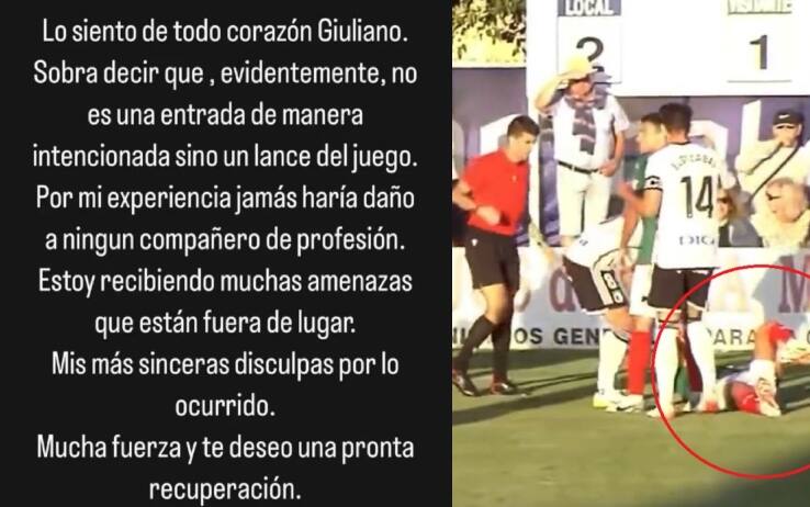 Le parole su Instagram di Josè Matos dopo l'infortunio causato a Giuliano Simeone