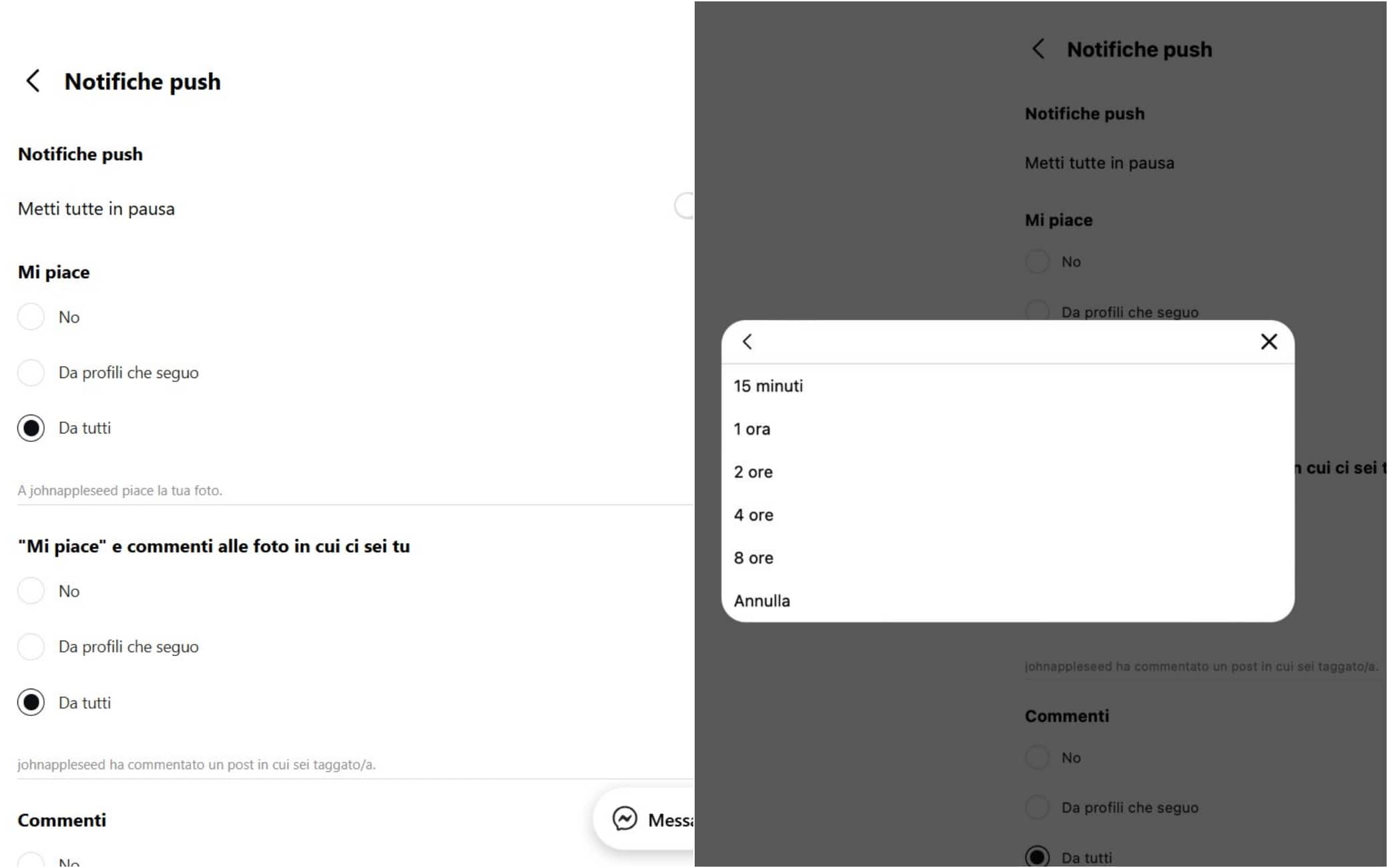 il tutorial su come disattivare le notifiche di instagram da pc