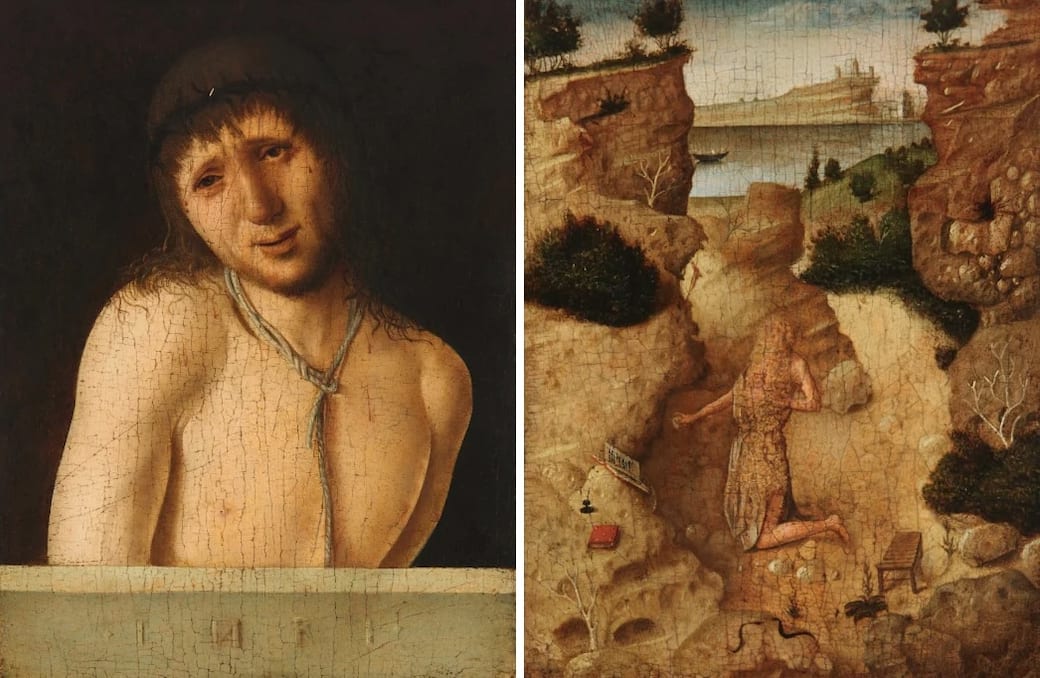Antonello da Messina, Ecce Homo; Saint Jerome in Penitence, circa 1430-1479 - recto e verso. Courtesy of Sotheby's