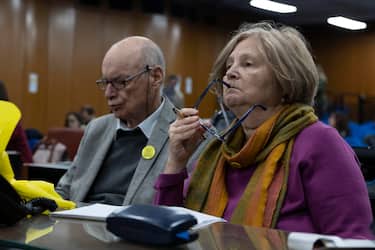 Claudio and Paola, parents of Giulio Regeni, attend the hearing in the trial over the murder of Italian student Giulio Regeni in 2016, at the First Court of Assizes in Rome, Italy, 18 March 2024. 
ANSA/MASSIMO PERCOSSI
