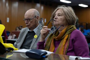 Claudio and Paola, parents of Giulio Regeni, attend the hearing in the trial over the murder of Italian student Giulio Regeni in 2016, at the First Court of Assizes in Rome, Italy, 18 March 2024. 
ANSA/MASSIMO PERCOSSI