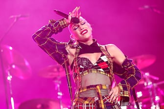 INDIO, CALIFORNIA - APRIL 13: (FOR EDITORIAL USE ONLY) Gwen Stefani of No Doubt performs at the Coachella Stage during the 2024 Coachella Valley Music and Arts Festival at Empire Polo Club on April 13, 2024 in Indio, California. (Photo by Arturo Holmes/Getty Images for Coachella)
