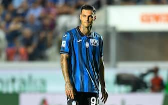 Gianluca Scamacca (Atalanta BC)  during  Atalanta BC vs AC Monza, Italian soccer Serie A match in Bergamo, Italy, September 02 2023