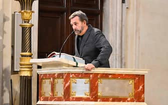 Roma, Funerali di Pietro Genuardi nella Chiesa degli Artisti - Nella foto: Marco Minetti