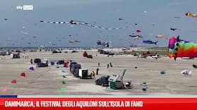 Danimarca, il festival degli aquiloni sull'isola di Fano