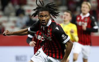 epaselect epa09686150 Khephren Thuram-Uliem of OGC Nice celebrates after scoring a goal during the French Ligue 1 soccer match OGC Nice vs FC Nantes at the Allianz Riviera stadium, in Nice, France, 14 January 2022.  EPA/SEBASTIEN NOGIER