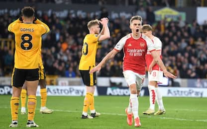 Arsenal, vittoria sui Wolves e primato