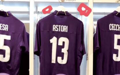 Fiorentina, nello spogliatoio la maglia di Astori