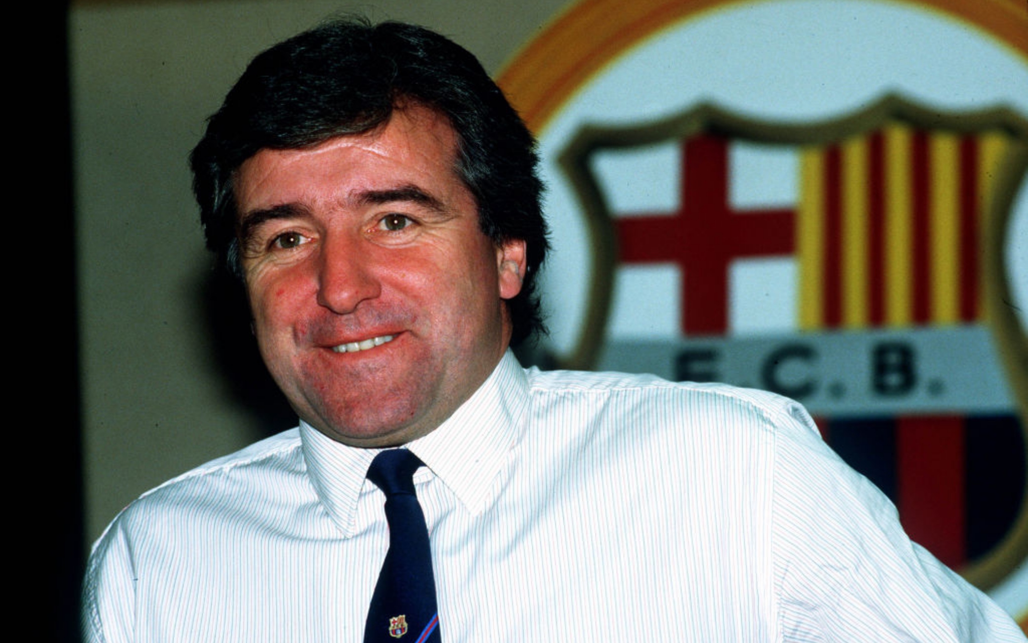 Terry Venables presentato come nuovo allenatore del Barcellona nel 1984 Terry Venables presentato come nuovo allenatore del Barcellona nel 1984