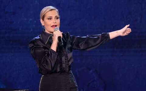 MILAN, ITALY - DECEMBER 10: Simona Ventura attends the "Che Tempo Che Fa" TV Show on December 10, 2023 in Milan, Italy. (Photo by Stefania D'Alessandro/Getty Images)