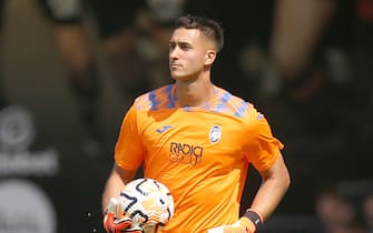 Atalanta&#x92;s goalkeeper Juan Musso during the pre-season friendly match at the Vitality Stadium, Bournemouth. Picture date: Saturday July 29, 2023.
