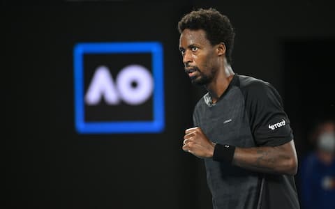 Matteo Berrettini (ITA) Gael Monfils (FRA)round at the 2022 Australian Open at Melbourne Park in Melbourne, Australia, on January 25, 2022. Photo by Corinne Dubreuil/ABACAPRESS.COM