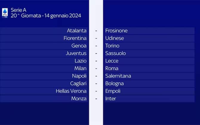 Calendario Serie A 2023 2024, tutte le giornate di campionato: date e orari