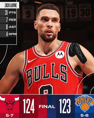 NEW YORK KNICKS-CHICAGO BULLS 123-124