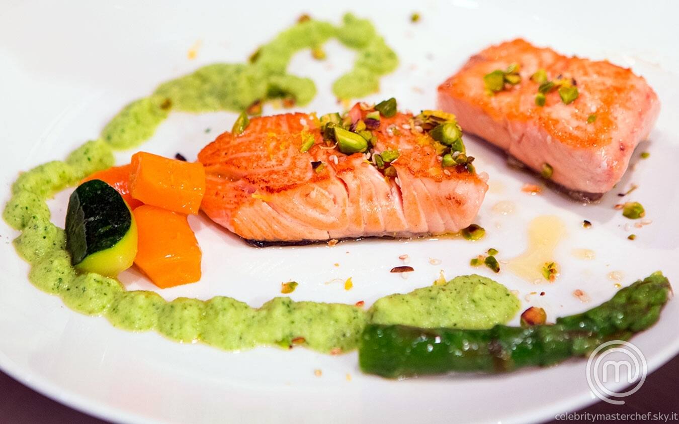 Salmone e verdure