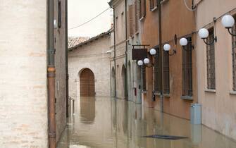 Alluvione a Lugo in Provincia di Ravenna per l'esondazione di un fiume. 18 maggio 2023, Lugo, Ravenna. ANSA/EMANUELE VALERI