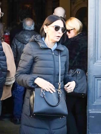 Roma, Funerali di Pietro Genuardi nella Chiesa degli Artisti - Nella foto: Nina Soldano