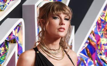 Taylor Swift walking on the red carpet at the 2023 MTV Video Music Awards held at the Prudential Center in Newark, NJ on September 12, 2023. (Photo by Efren Landaos/Sipa USA)