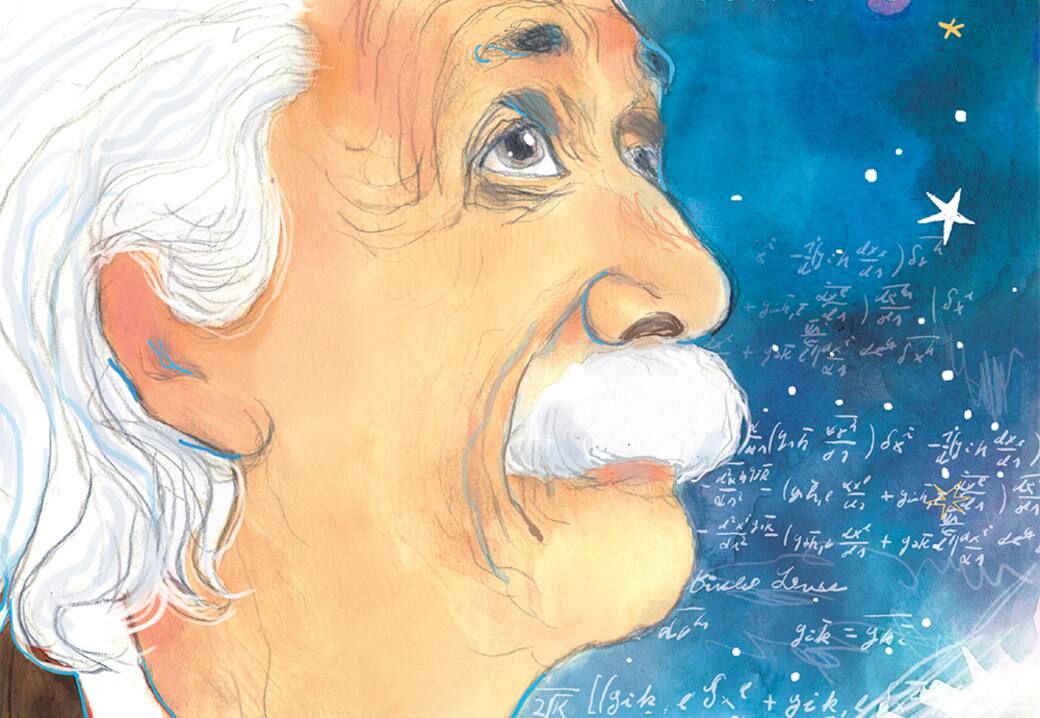 Un dettaglio della copertina di Einstein. Albert ed io.