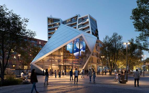Studio Libeskind, National centre of reading culture library. Credit FRAMs
