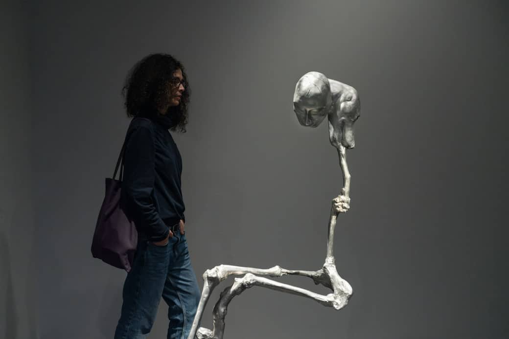 Giulia Cenci: the hollow men, exhibition views, Firenze, Palazzo Strozzi, Project Space, 2025. Photo Ela Bialkowska, OKNO Studio. Courtesy Fondazione Palazzo Strozzi, Firenze.