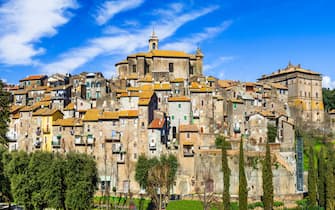 Panoramic view of Vignanello village,near Viterbo,Lazio,Italy.