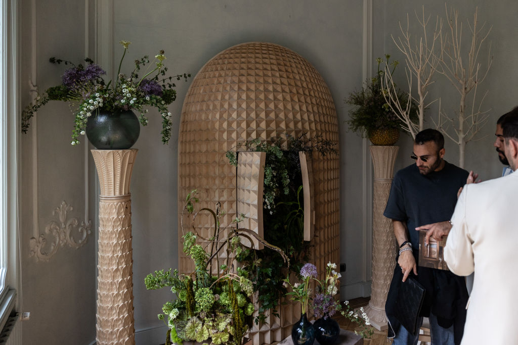 MILAN, ITALY - APRIL 15: People visit the exhibition "L'Appartamento" by Artemest, located at Residenza Vignale, during the Milan Design Week 2024 on April 15, 2024 in Milan, Italy. Every year, the Salone Internazionale del Mobile and Fuorisalone define the Milan Design Week, the worldâ  s largest annual furniture and design event. Centered on principles of circular economy, reuse, and sustainable practices and materials, the Fuorisaloneâ  s 24 theme:Â â  Materia Naturaâ  , seeks to foster a culture of mindful design. (Photo by Emanuele Cremaschi/Getty Images)