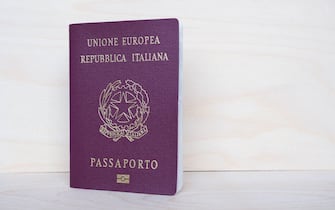 ROME, ITALY - CIRCA AUGUST 2020: Italian passport identity document with electronic chip from Italy, Europe