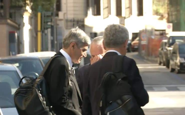 Il presidente della Lazio Lotito a colloquio con quello dell'Aia Trentalange