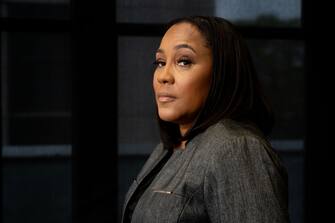 ATLANTA, GA - August 8:  District Attorney of Fulton County, Georgia, Fani Willis poses for photos in her chambers at the Fulton County Court House in Atlanta, Georgia on Tuesday, August 8, 2023. (Photo by Megan Varner for The Washington Post via Getty Images)