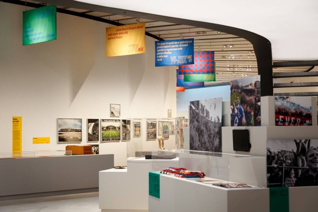 Allestimento di Stadi. Architettura e mito. ph. Pasqualini-Fucilla_MUSA