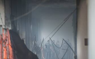 Incendio palazzina Roma Colli Aniene