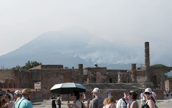 incendio vesuvio fronte di 3 chilometri forse origine dolosa mobilitazione nazionale