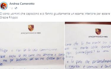 Il delitto di Giulia Cecchettin lo ha toccato profondamente, tanto da spingerlo a riflettere su di sÈ, sulle emozioni nei confronti della sua ex, su quelle "piccole cose tutt'altro che piccole" che possono passare per la testa degli uomini. Allora ha preso carta e penna e ha scritto una lettera direttamente a Giulia, scusandosi "per l'ennesimo nostro fallimento". Filippo - questo il nome del giovane che ha firmato la missiva - ha lasciato le due pagine scritte a penna blu, tra i fiori posati sulla tomba della ragazze. Le ha trovate Andrea Camerotto, zio di Giulia, racconta oggi il Corriere del Veneto, e le ha postate su Facebook. "Ci sono uomini - scrive Camerotto - che capiscono e si fanno giustamente un esame interiore per essere veri uomini. Grazie Filippo".
FACEBOOK ANDREA CAMEROTTO
+++ ATTENZIONE LA FOTO NON PUO' ESSERE PUBBLICATA O RIPRODOTTA SENZA L'AUTORIZZAZIONE DELLA FONTE DI ORIGINE CUI SI RINVIA+++ NPK +++