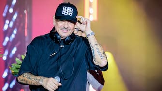 MILAN, ITALY - JUNE 11: Don Joe of Club Dogo performs at Arco Della Pace for Party Like A Deejay 2024 on June 08, 2024 in Milan, Italy. (Photo by Sergione Infuso/Corbis via Getty Images)