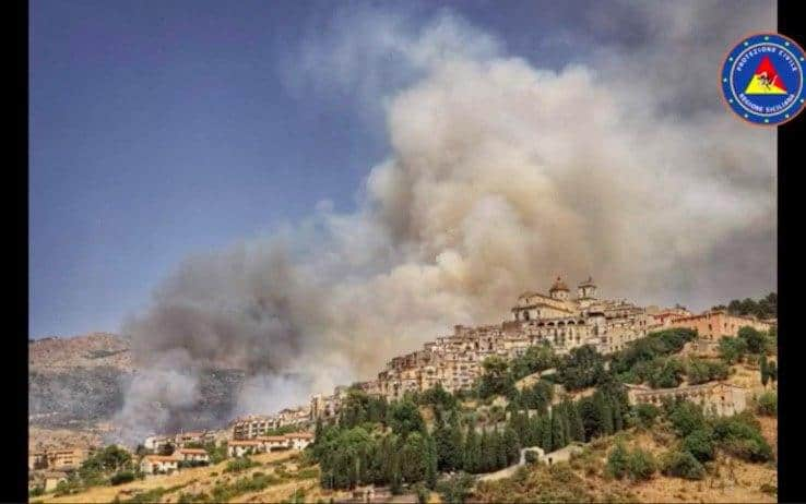 L'incendio sulle Madonie