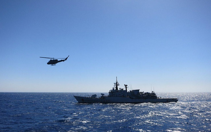 La nave Grecale. La nave Libeccio della marina militare è subentrata a nave Grecale nell'operazione Atalanta, la missione europea di contrasto alla pirateria nelle acque del Corno d'Africa e dell'Oceano Indiano. Nave Grecale ha lasciato le acque del Mar Rosso per far ritorno alla base navale della Spezia dopo 4 mesi di attività.
ANSA/ UFFICIO STAMPA MINISTERO DIFESA
++HO - NO SALES EDITORIAL USE ONLY++