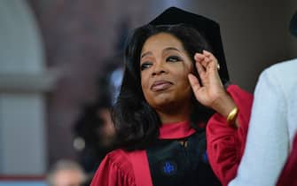 Oprah Winfrey at Harvard Commencement in Harvard Yard in Cambridge, MA May 30, 2013. Winfrey received an honorary doctorate degree from Harvard University. (Photo by Rick Friedman/rickfriedman.com/Corbis via Getty Images)