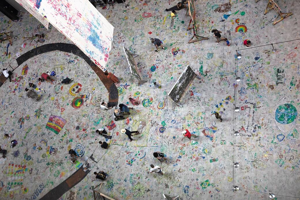 For Children. Art Stories since 1968. Ei Arakawa-Nash, Mega Please Draw Freely, 2021. Photo: Brotherton-Lock