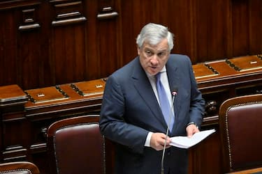 Il ministro degli Esteri Antonio Tajani durante un'informativa in aula della Camera, Roma, 10 ottobre 2023. ANSA/ALESSANDRO DI MEO