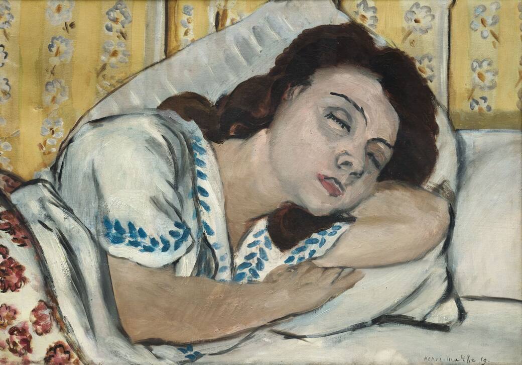 Henri Matisse, Marguerite Sleeping, Étretat, summer 1920 Oil on canvas 46 x 65,5 cm Private collection. Credit: Private collection / © Martin Parsekian