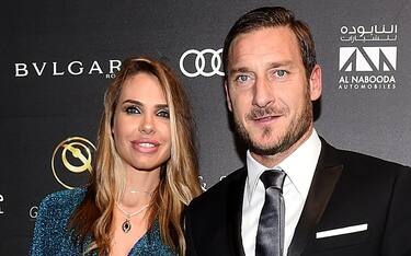 DUBAI, UNITED ARAB EMIRATES - DECEMBER 28: Ilary Blasi and Francesco Totti attend the Globe Soccer Awards 2017 on December 28, 2017 in Dubai, United Arab Emirates.  (Photo by Tom Dulat/Getty Images)