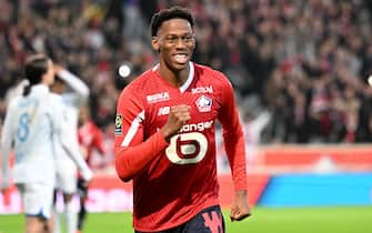 09 Jonathan Christian DAVID (losc) during the Ligue 1 Uber Eats match between Lille Olympique Sporting Club and Havre Athletic Club at Stade Pierre Mauroy on February 17, 2024 in Lille, France. (Photo by Anthony Bibard/FEP/Icon Sport/Sipa USA)