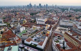 Milano during morning blue hour, Milan, Lombardia, Italy