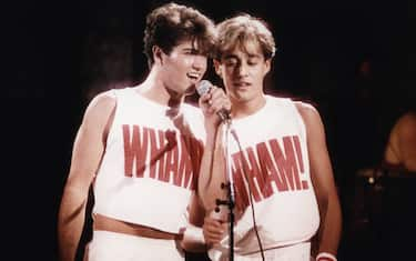 UNITED KINGDOM - OCTOBER 28: HAMMERSMITH ODEON Photo of WHAM!, George Michael & Andrew Ridgely (Photo by Pete Still/Redferns)