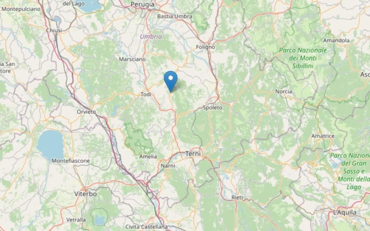 Terremoto in Umbria, scossa magnitudo 3.8 vicino Massa Martana Terremoto in Umbria, scossa magnitudo 3.8 vicino Massa Martana