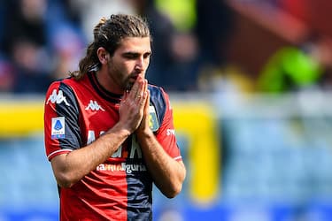 Genoa¬?s¬? Italian forward Manolo Portanova reacts with disappointment during the Italian Serie A soccer match Genoa Cfc vs Empoli Fc at Luigi Ferraris stadium in Genoa, Italy, 6 March 2022
ANSA/SIMONE ARVEDA