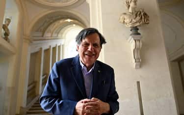 Italian scholar and physicist Giorgio Parisi poses on October 5, 2021 at the Lincean Academy (Accademia dei Lincei) in Rome, after co-winning the Nobel Physics Prize. - US-Japanese scientist Syukuro Manabe, Klaus Hasselmann of Germany and Giorgio Parisi of Italy on October 5, 2021 won the Nobel Physics Prize for climate models and the understanding of physical systems. (Photo by Alberto PIZZOLI / AFP) (Photo by ALBERTO PIZZOLI/AFP via Getty Images)