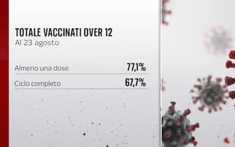 Vaccinati over 12 in Italia